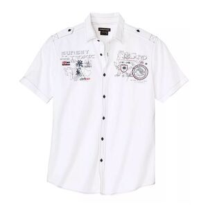 Atlas For Men Mens Tropical Pilot Shirt / White